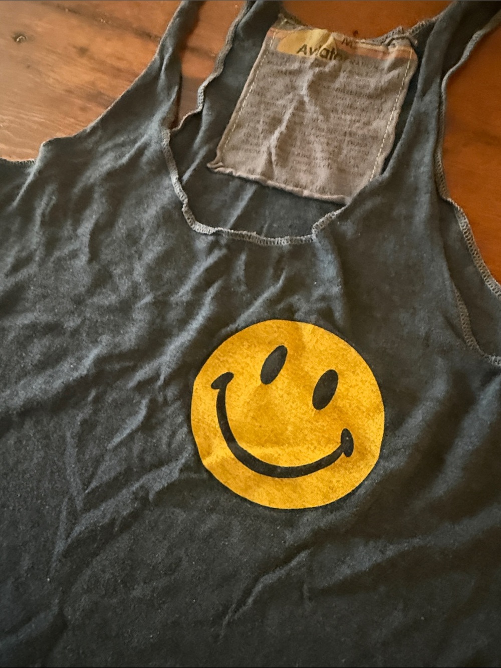 Aviator Nation Smiley Face Racerback Tank Top Women's size M - Picture 4 of 5